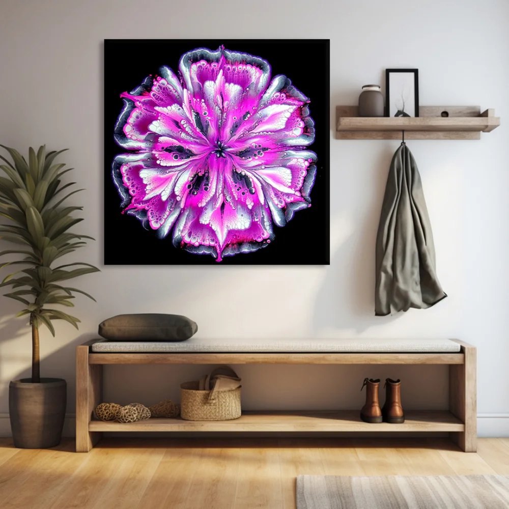 Mor Çiçeğin Büyüsü Kanvas Tablo