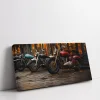 Gece Motosiklet Panoramik Yatay Kanvas Tablo