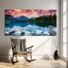 Alpenglow Gölü Kanvas Tablo