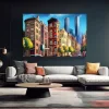 Renkli Şehir Caddesi Kanvas Tablo