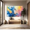 Renkli Dalgalar Kanvas Tablo