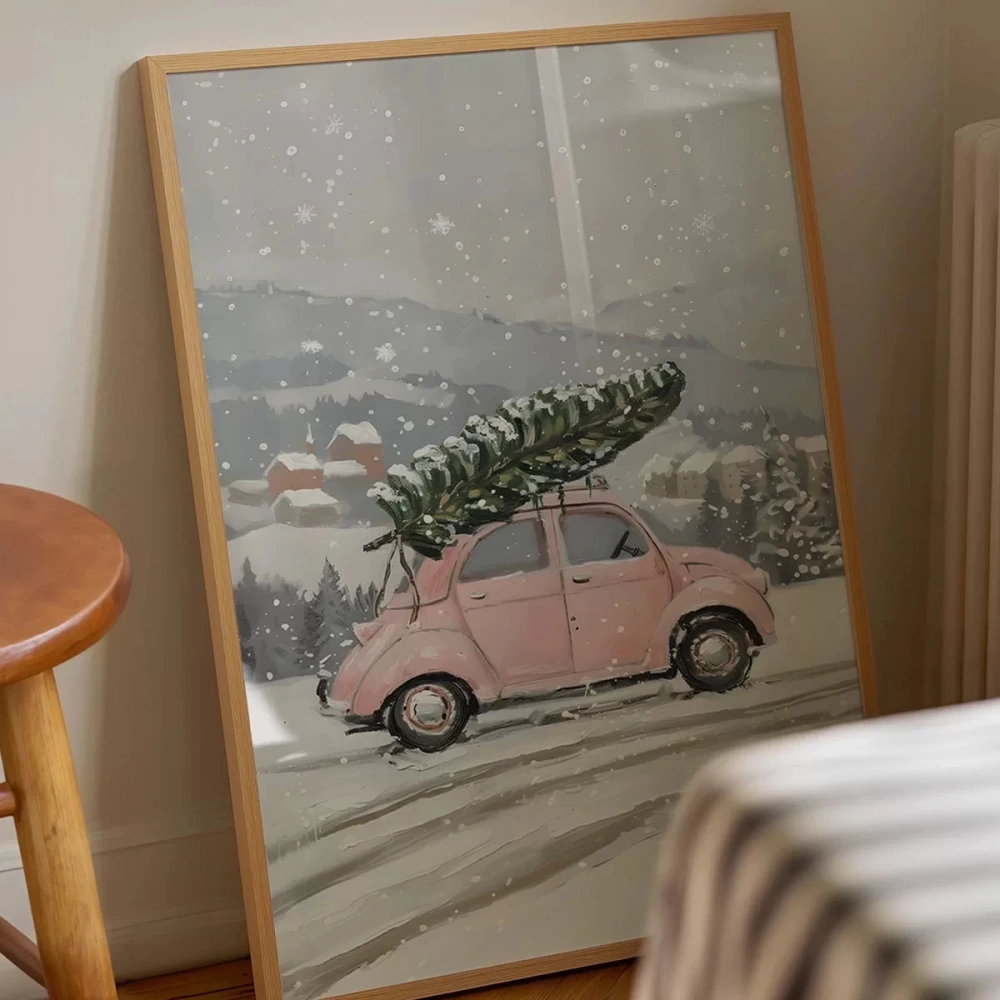 Çerçevesiz Poster Karlı Yol