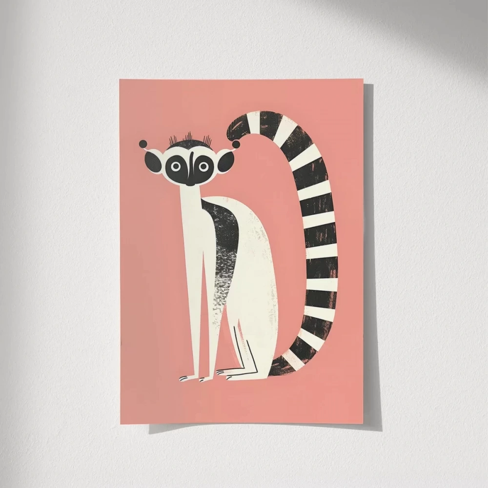 Çerçevesiz Poster Lemur Günlükleri