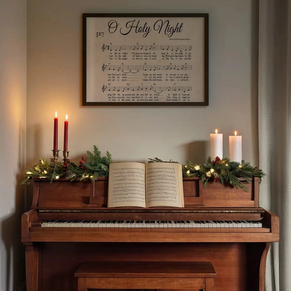 Çerçevesiz Poster O Holy Night Müzik Notası