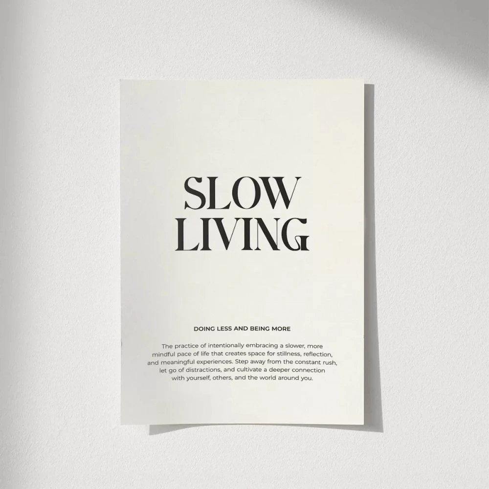 Çerçevesiz Poster Sadelikte Derinlik