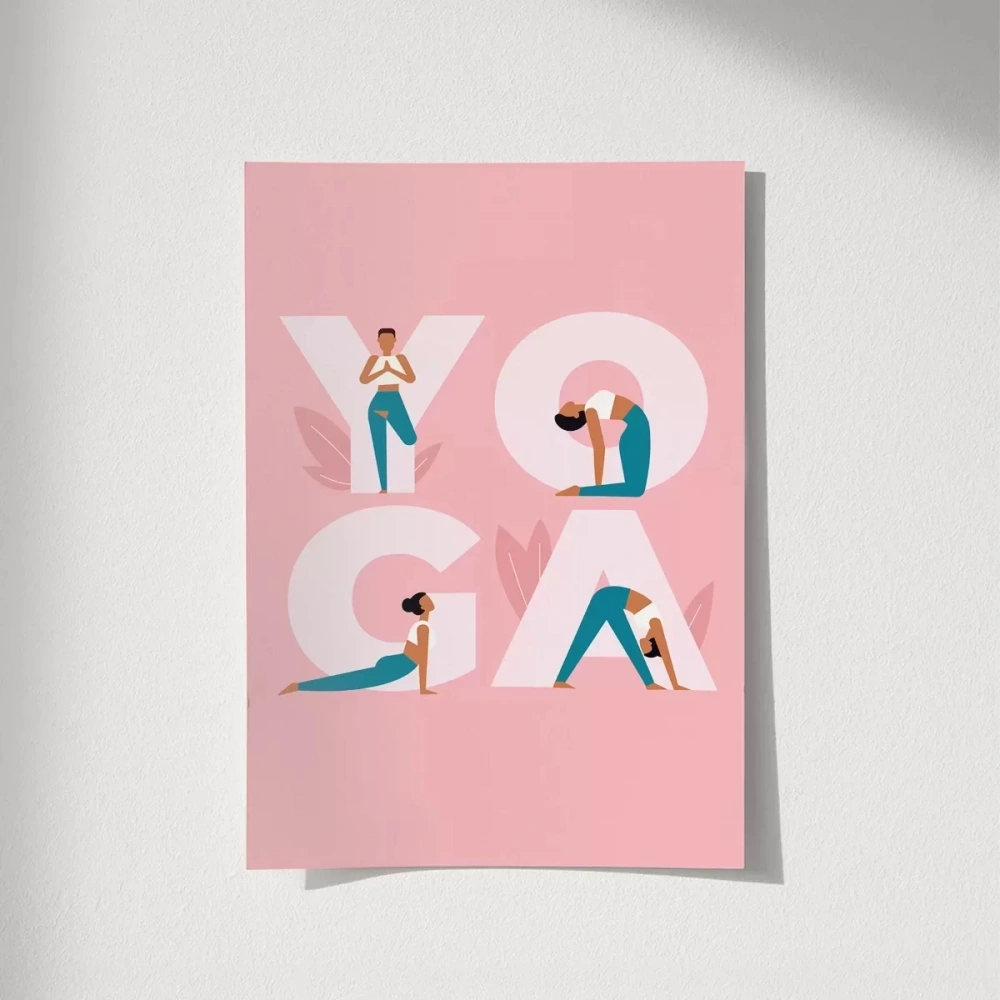 Çerçevesiz Poster Y harfinden Z’ye Yoga