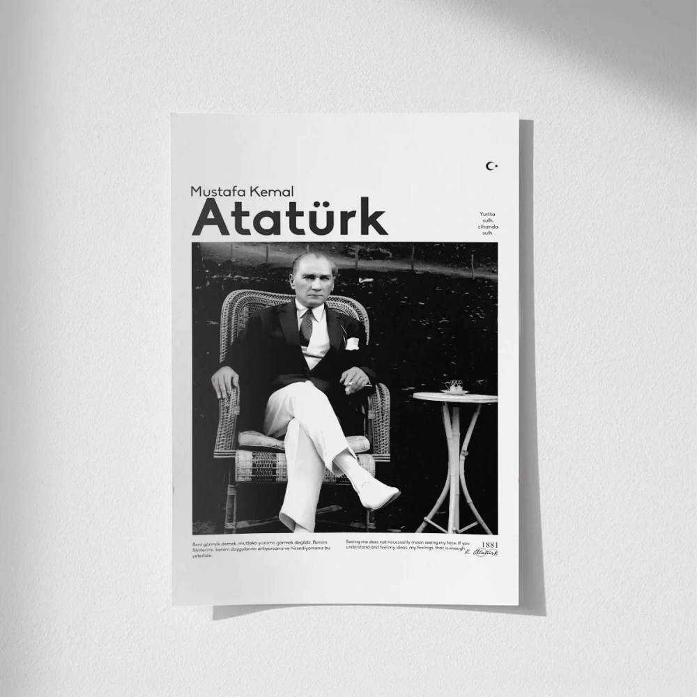 Çerçevesiz Poster Atatürk’ün Dinlenişi