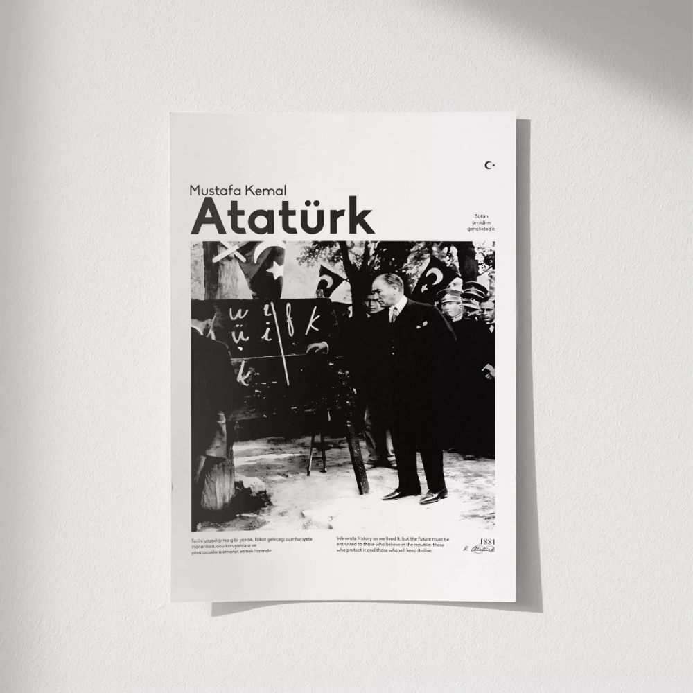 Çerçevesiz Poster Harf Devrimi