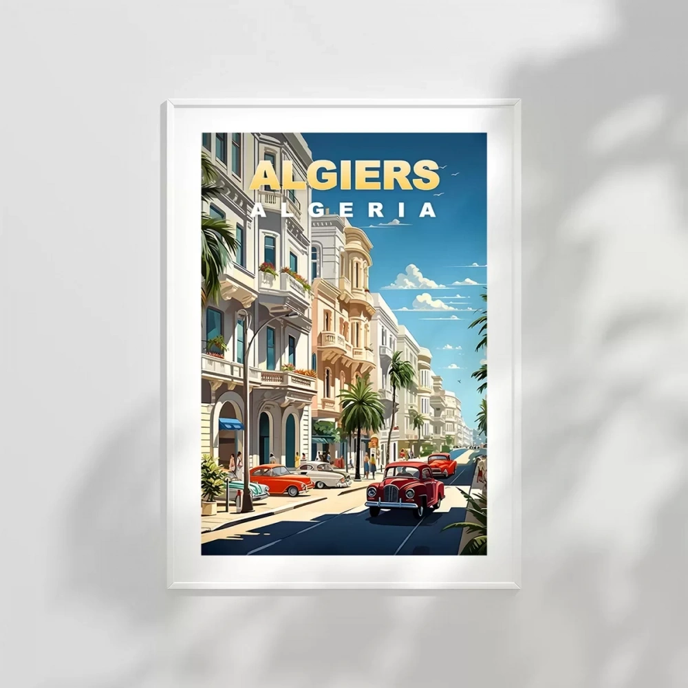 Akdeniz Cezayir Sokak Manzarası Poster