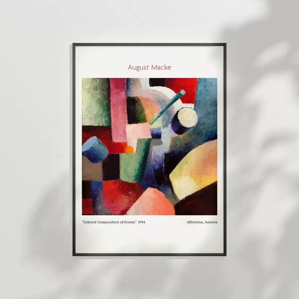 August Macke Formların Renkli Kompozisyonları Poster