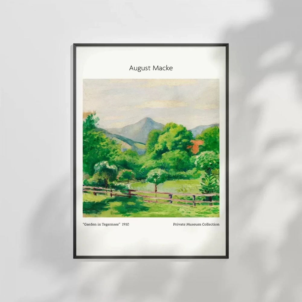 August Macke Tegernseede Bahçe (2) Poster
