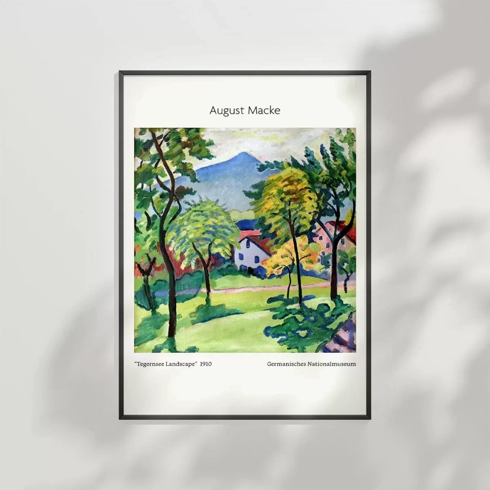 August Macke Tegernsee Manzarası Poster