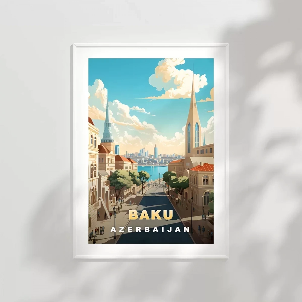 Bakü’nün Modern ve Tarihi Yüzü Poster