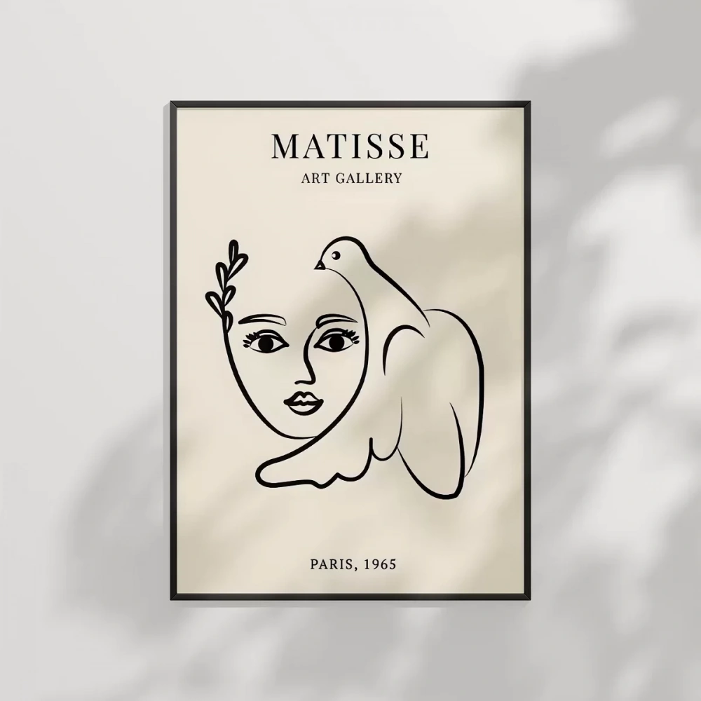 Barış ve Kadın Figürü Sanat Poster