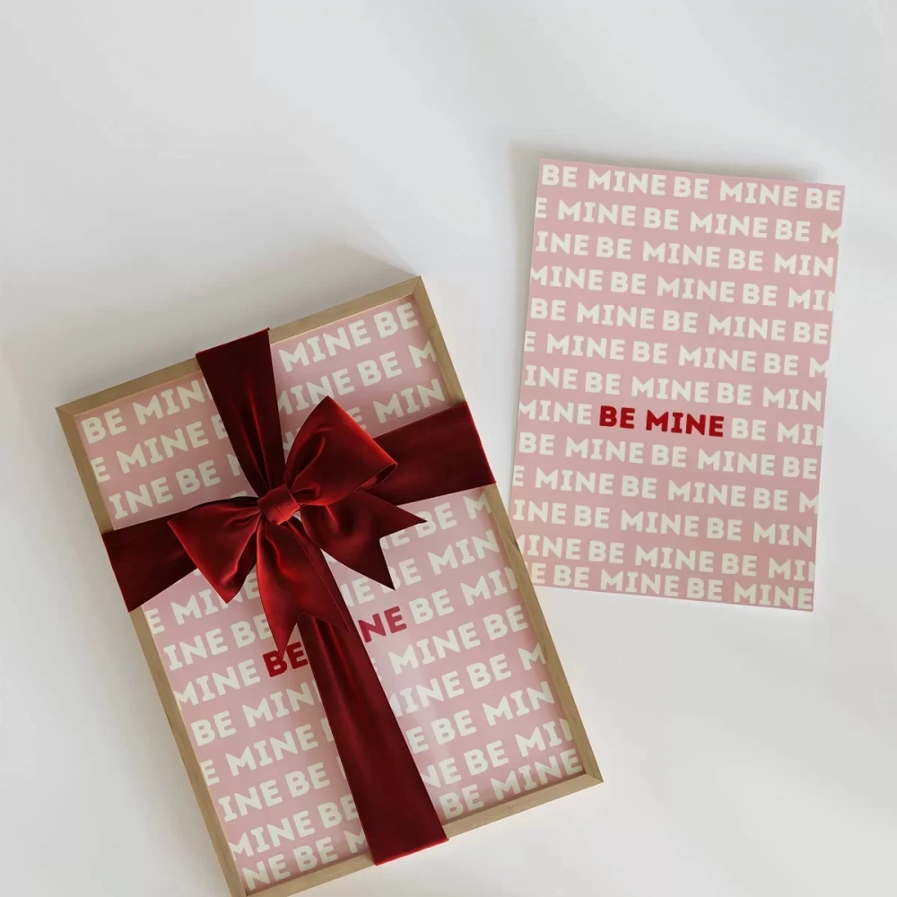 Be Mine Tipografik Aşk Poster