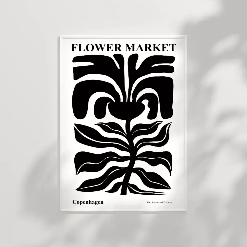 Black Copenhagen Flower Poster