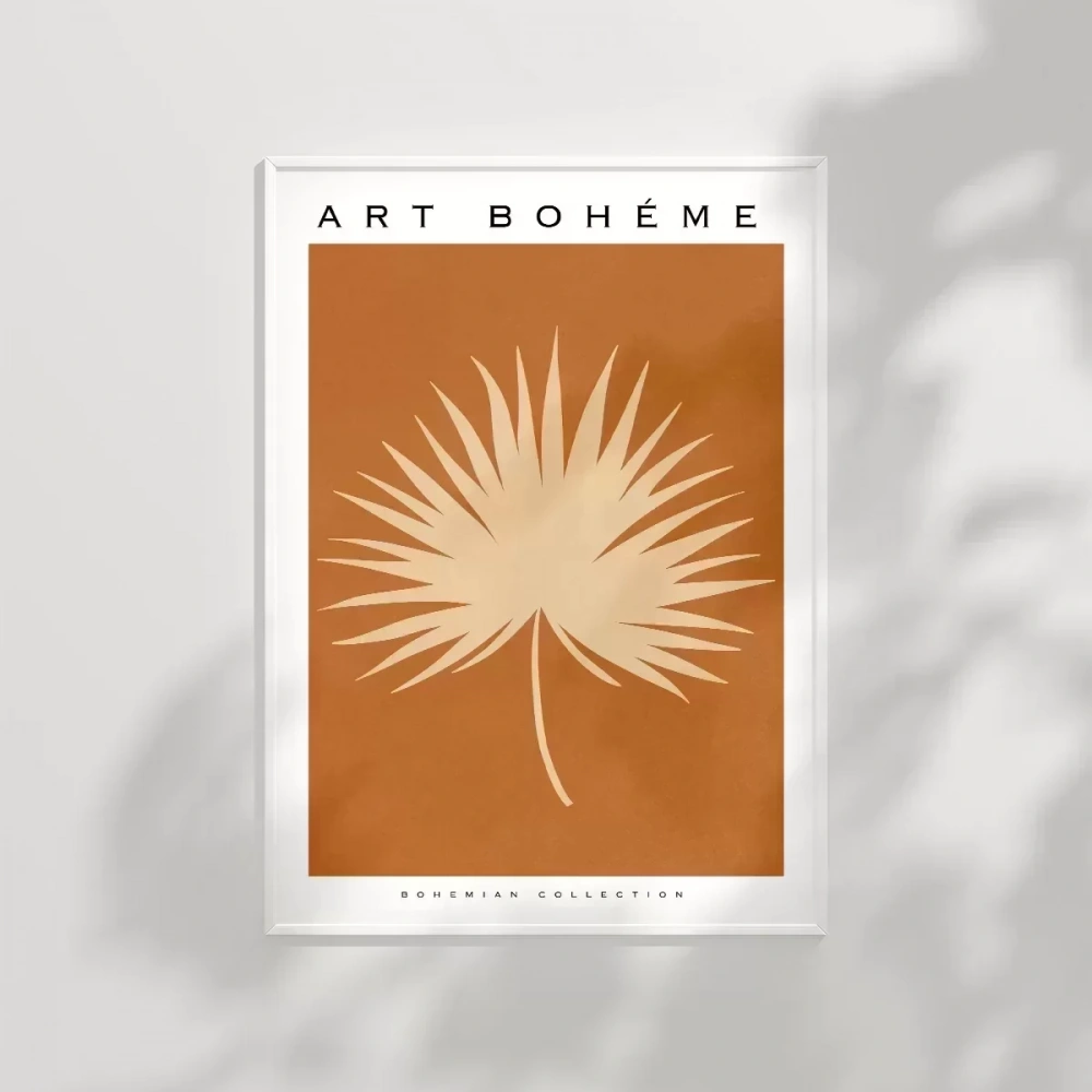 Bohem Palmiye Yaprağı Poster