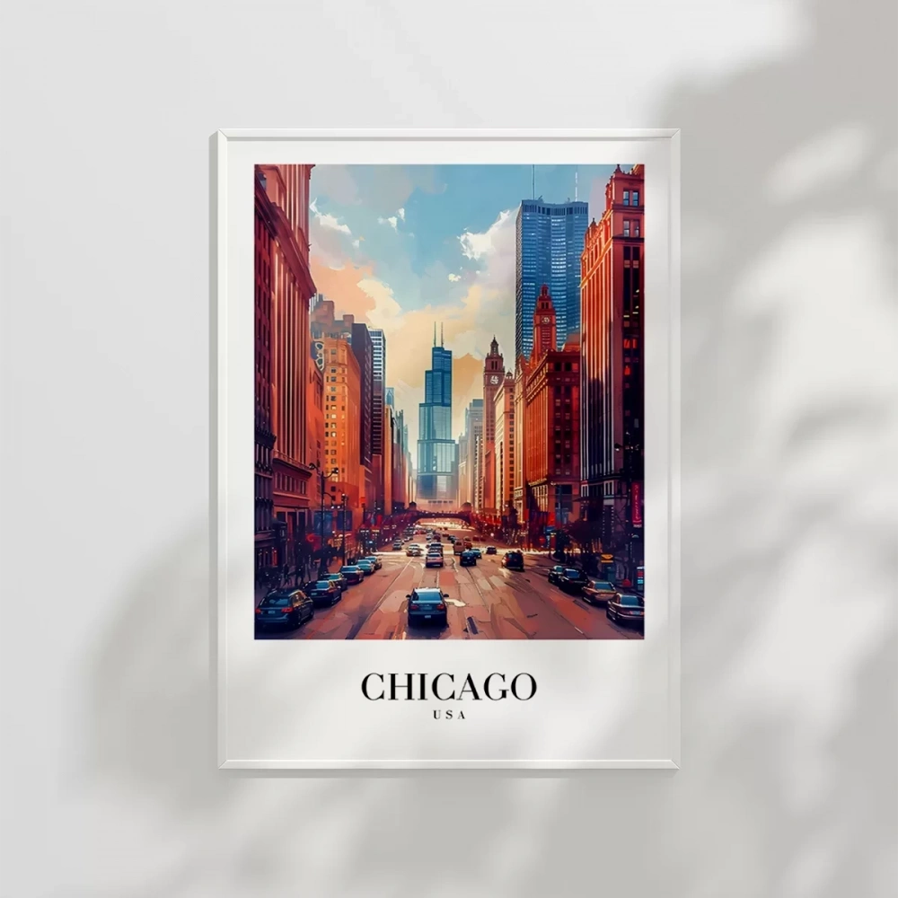 Chicago Şehir Merkezi Poster