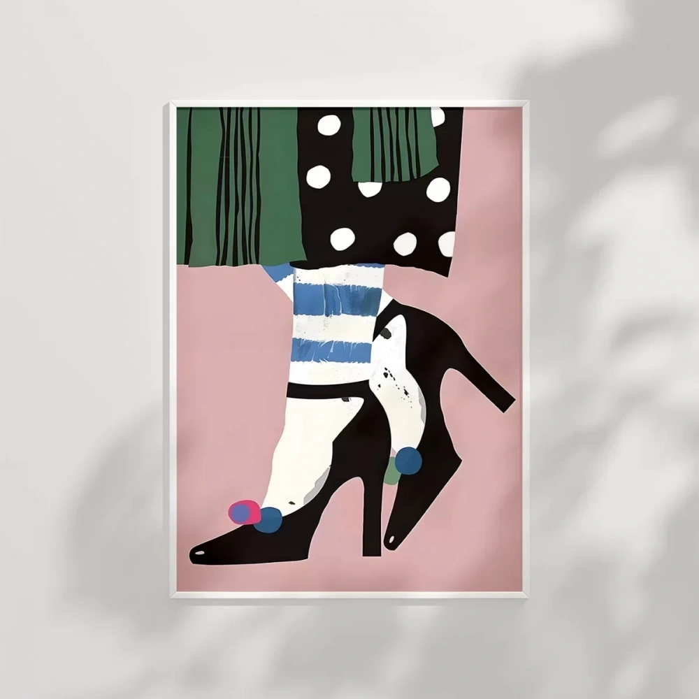 Çizgi ve Puantiye Zarafeti Poster