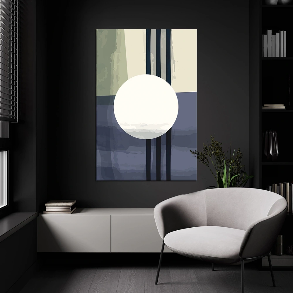 Daire Desenli Kanvas Tablo