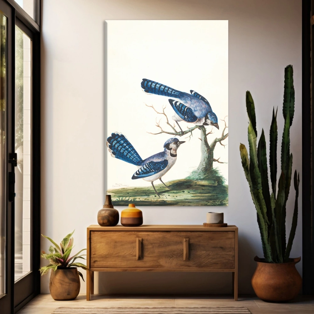 Mavi Kuşlar Kanvas Tablo