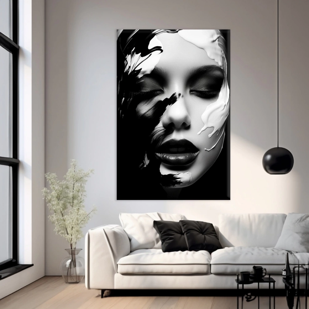 Yüzdeki Karma Kanvas Tablo