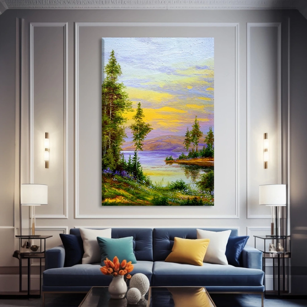 Kıyıdaki Sakinlik Kanvas Tablo