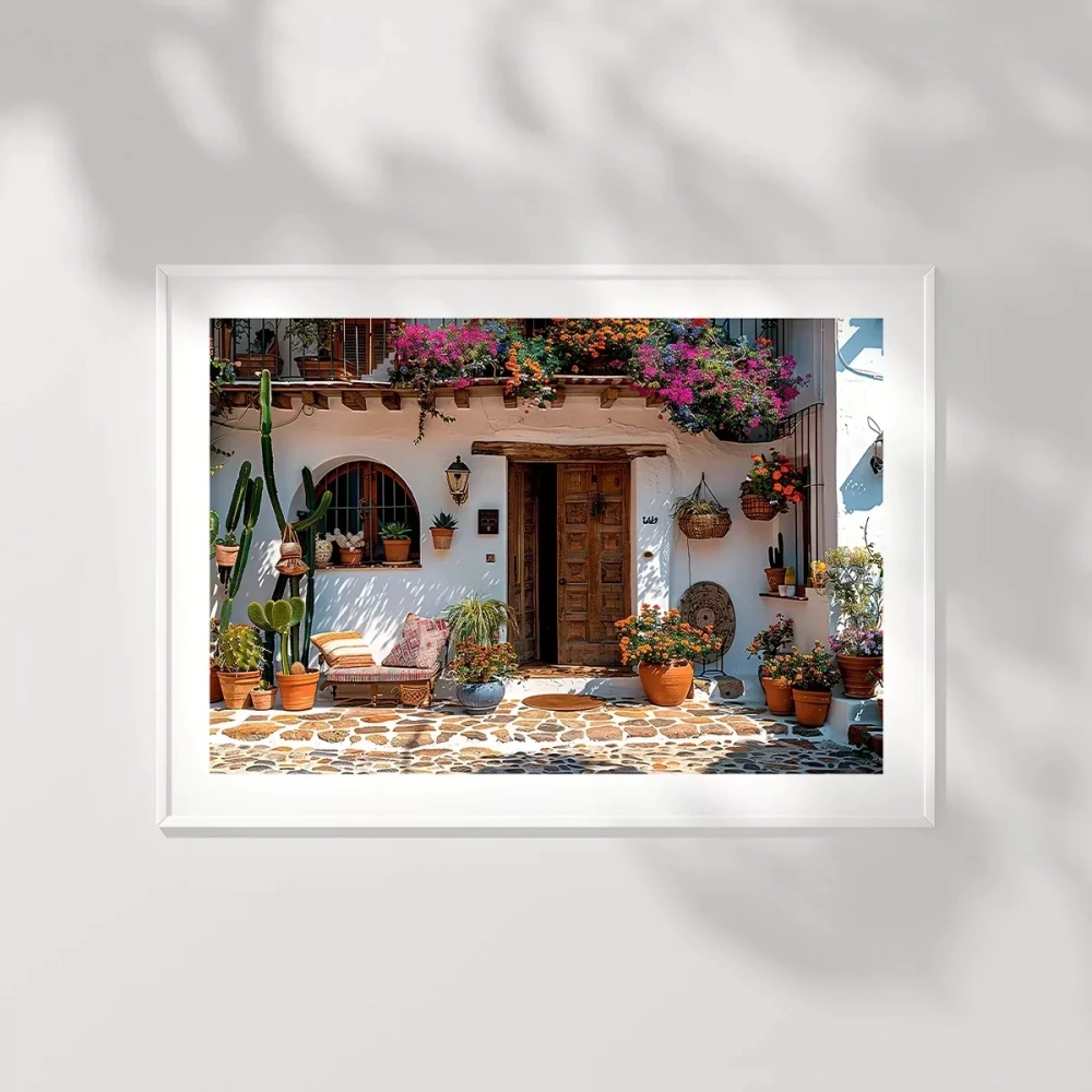 Doğanın Renkleriyle Süslenen Ev Poster