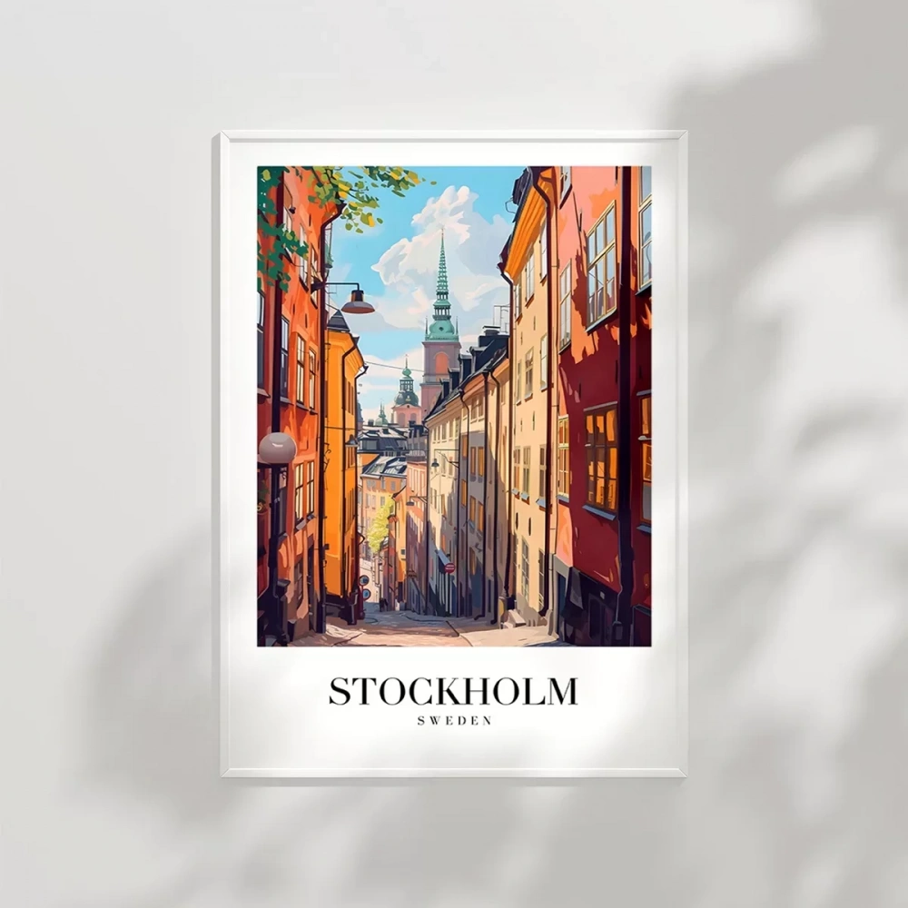 Gamla Stanın Zarif Sokakları Poster