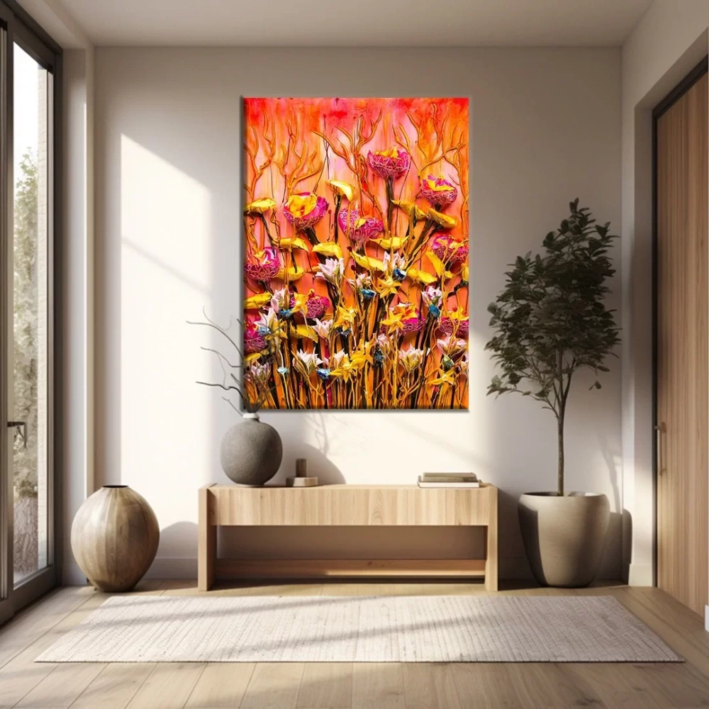 Gelincikler Kanvas Tablo 40x60 cm