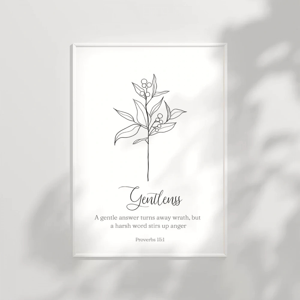Gentleness Temalı Minimalist Poster