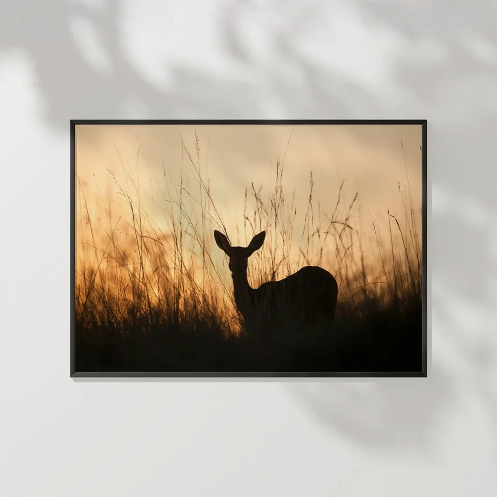 Geyik Silueti Poster