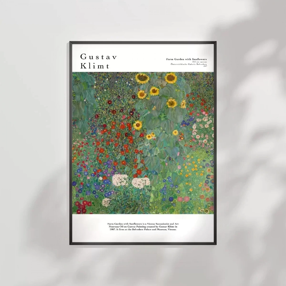 Gustav Klimt Ayçiçekli Çiftlik Bahçesi Poster