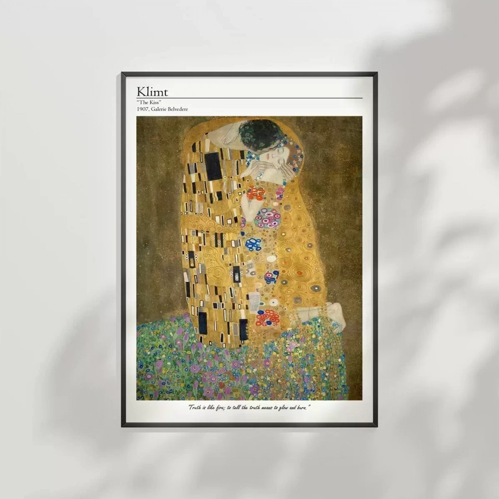 Gustav Klimt Öpücük 1 Poster