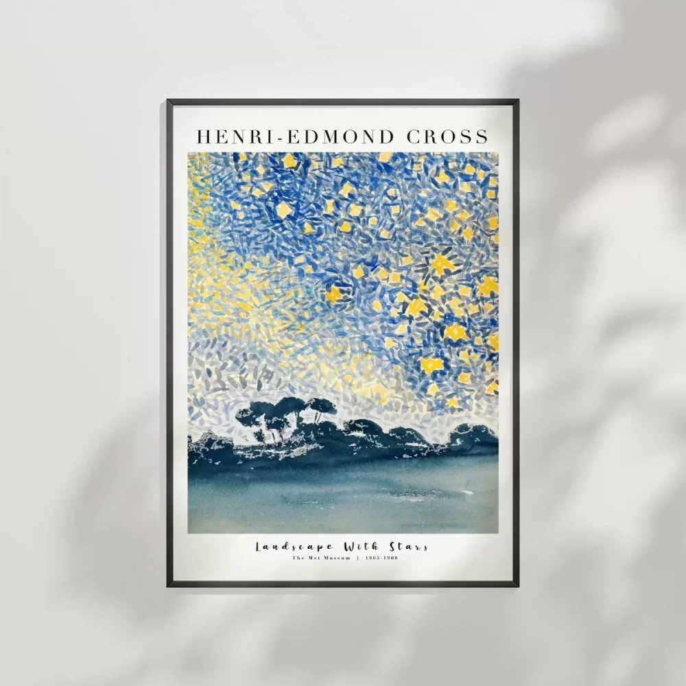 Henri-Edmond Cross Yıldızlarla Dolu Manzara Poster