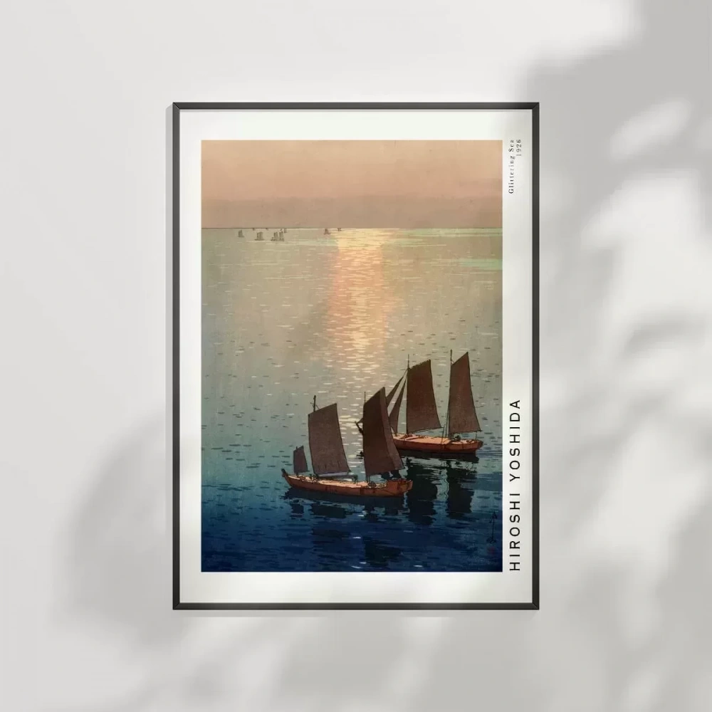 Hiroshi Yoshida Işıltılı Deniz Poster