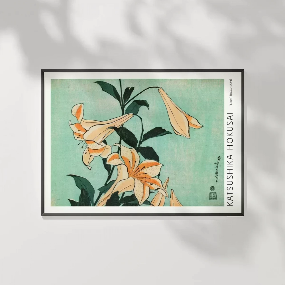 Hokusai Zambaklar Poster