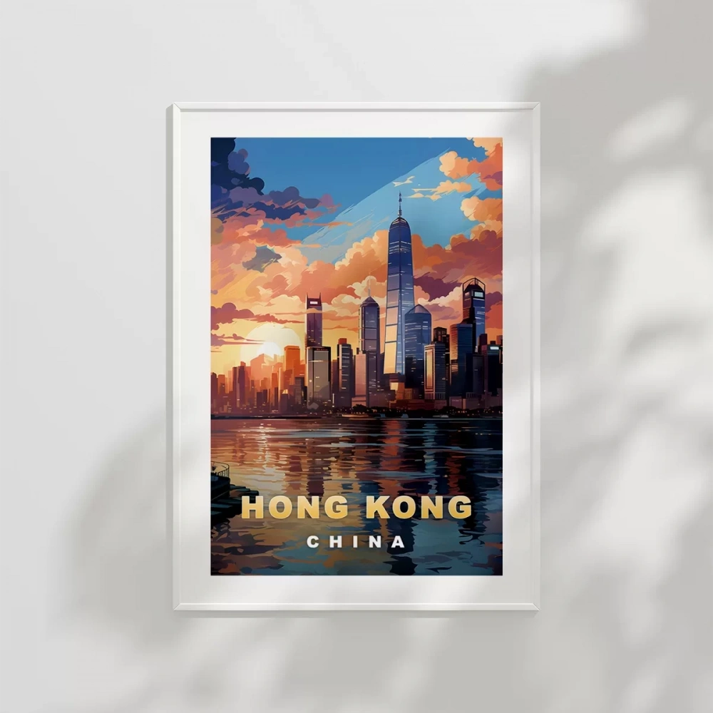 Hong Kongun Dinamik Silüeti Poster