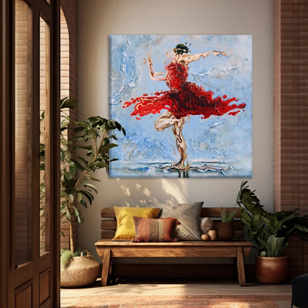 Kırmızı Tutku Kanvas Tablo