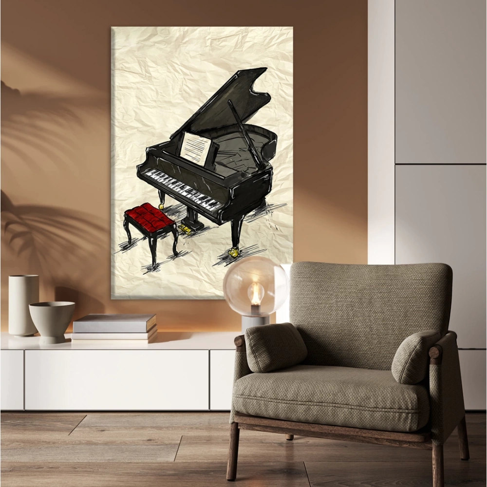 Duygusal Çello Kanvas Tablo