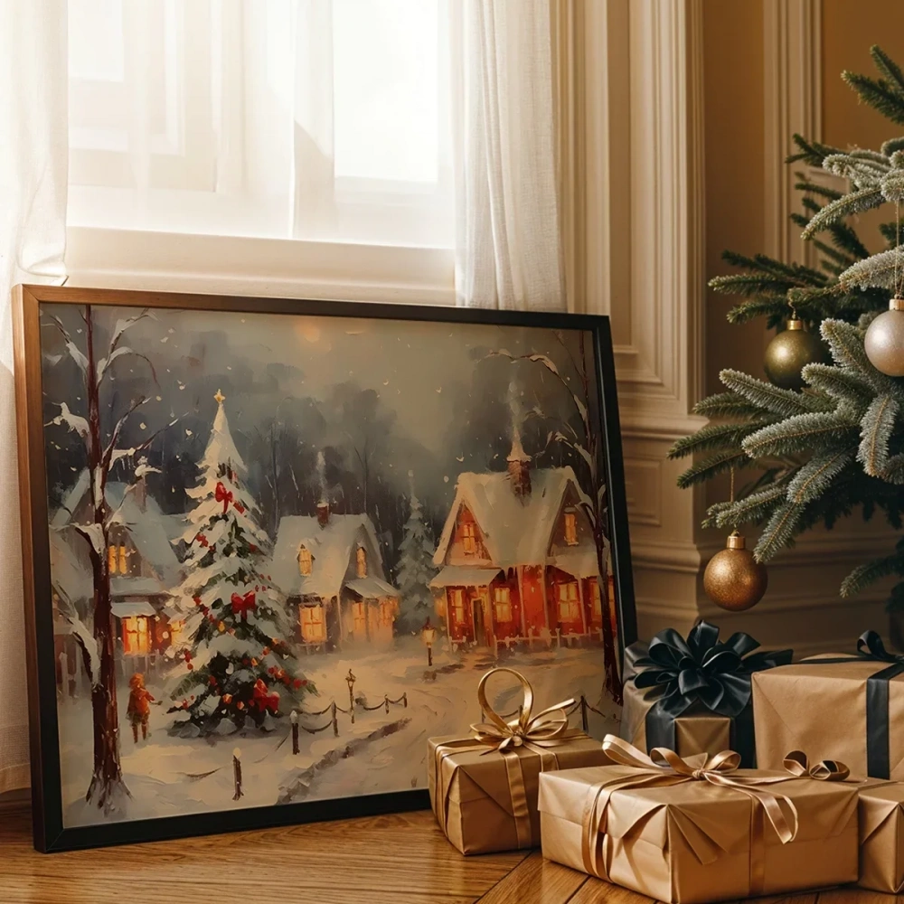 Karlar Altında Noel Köyü Poster