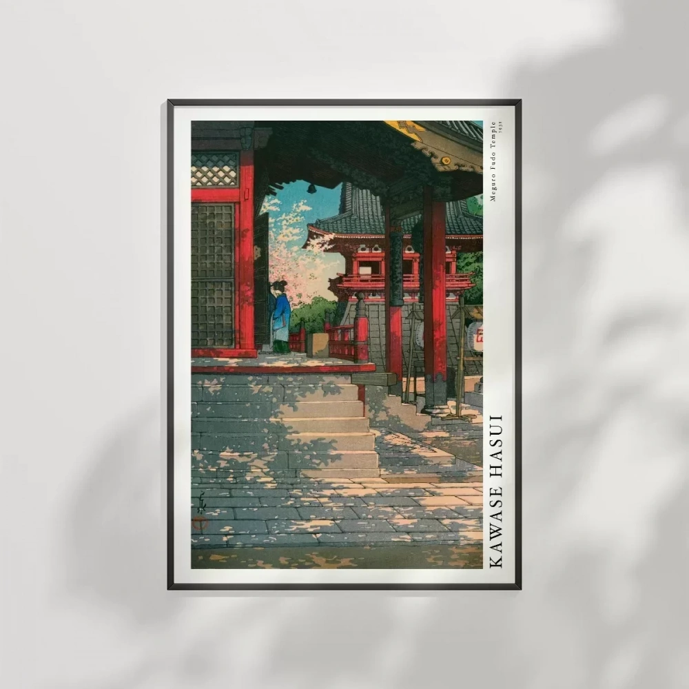 Kawase Hasui Meguro Fudo Tapınağı Poster
