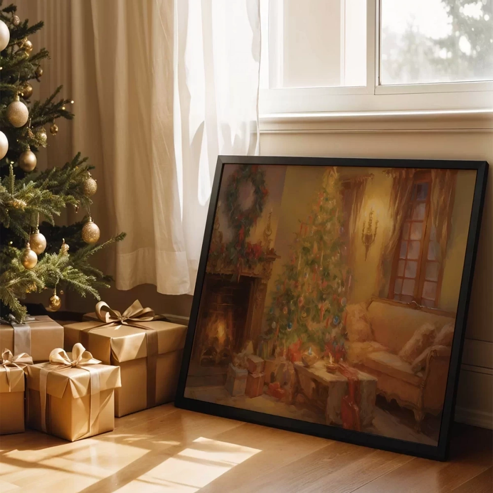 Klasik Noel Dekoru Poster