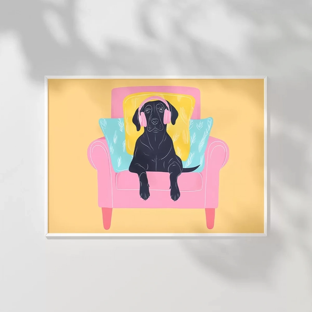 Koltuğunda Keyif Yapan Dost Poster