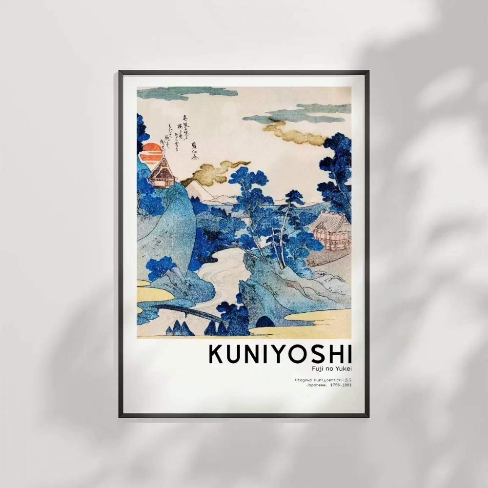 Kuniyoshi Fuji no Yukei Poster