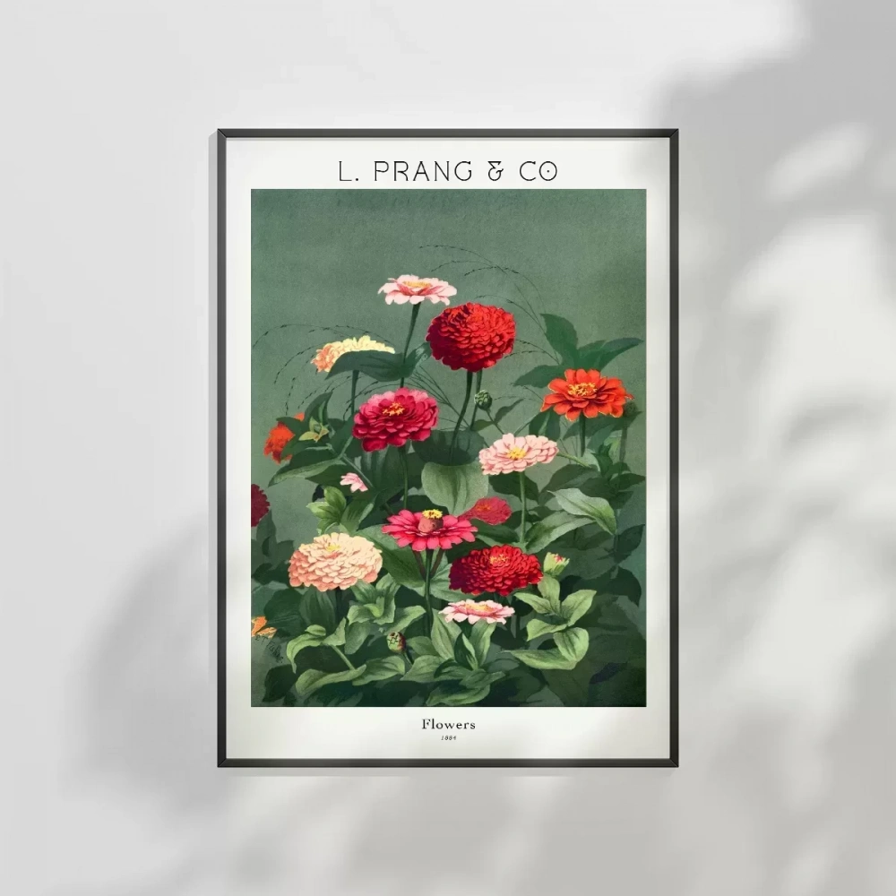 L. Prang Çiçekler Poster 20x30 cm