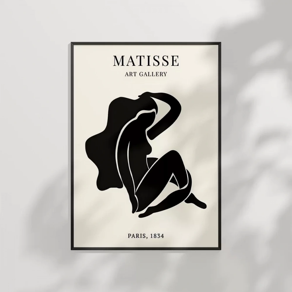 Matisse Stilinde Kadın Silüeti  Poster