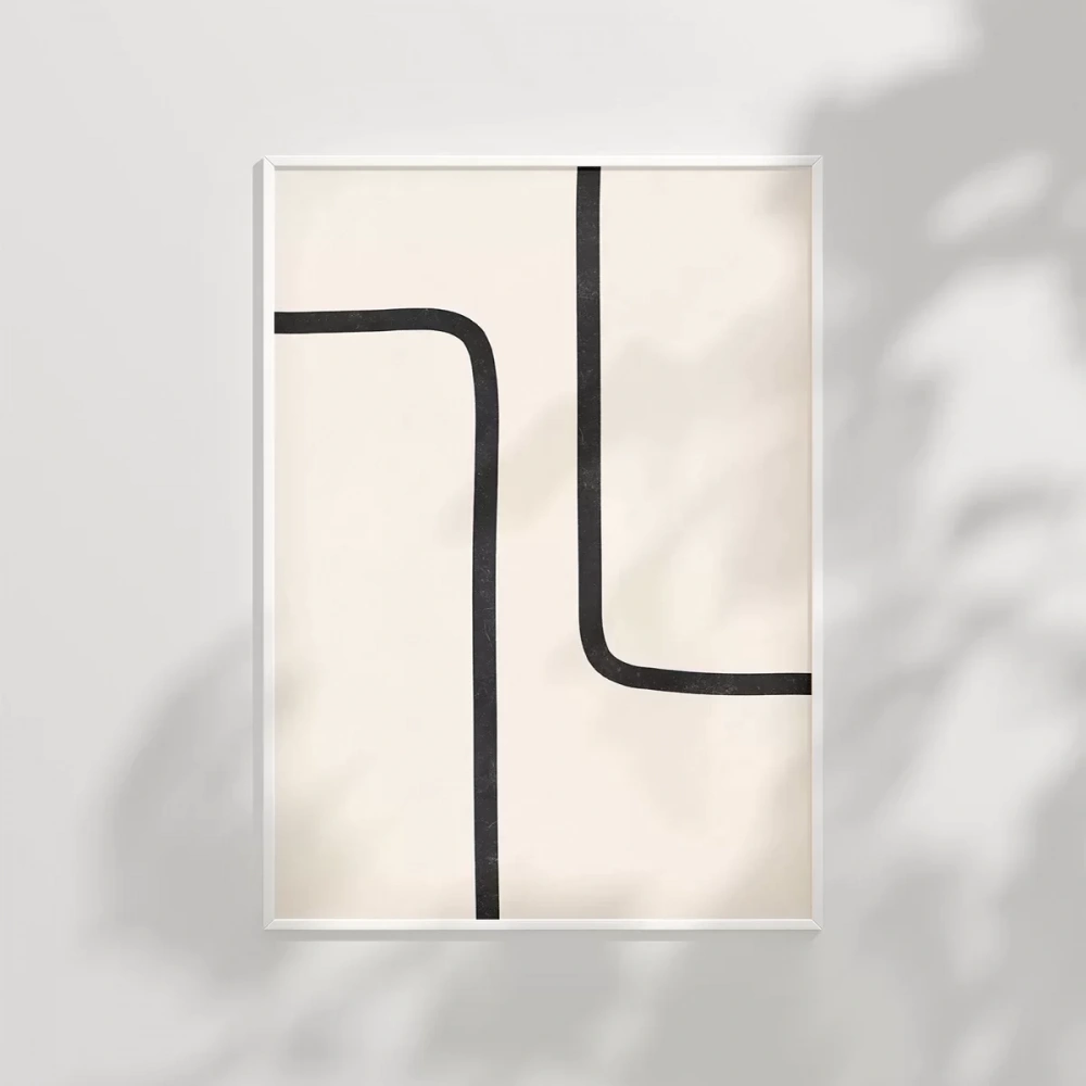 Modern Minimalist Siyah-Beyaz Poster