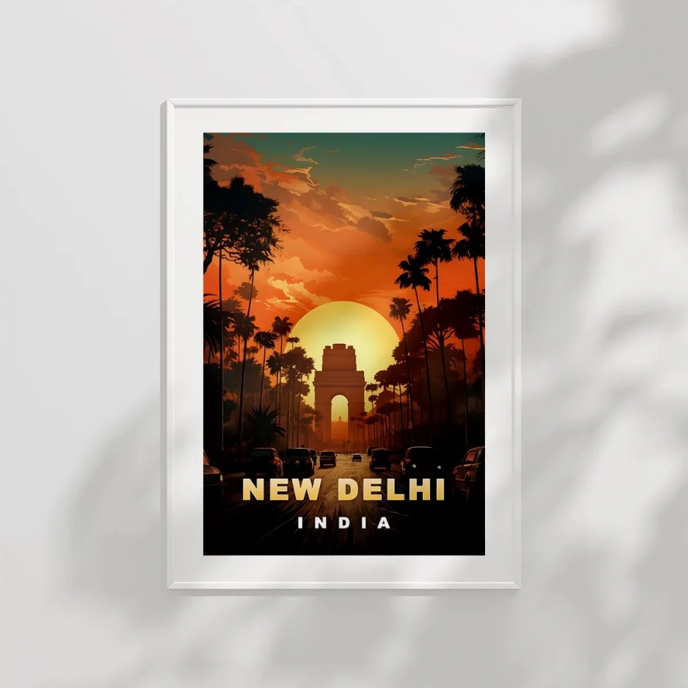 New Delhi Gün Batımı Poster