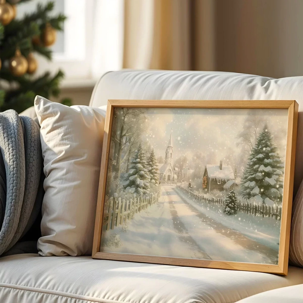 Noel Ruhuyla Bezenmiş Kış Poster